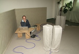 Instaliacija „Garso korys“ su Andrium Rugiu