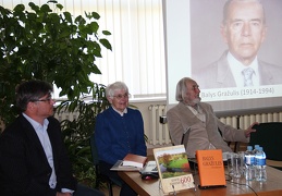 Renginio svečiai: Tomas Valuta, rašytojo pusseserė Bronė Masaitienė ir knygos sudarytojas Vytautas Girdzijauskas